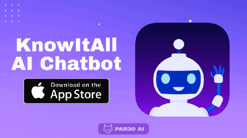 اپلیکیشن KnowIt All AI Chatbot یک برنامه هوش مصنوعی برای آیفون است