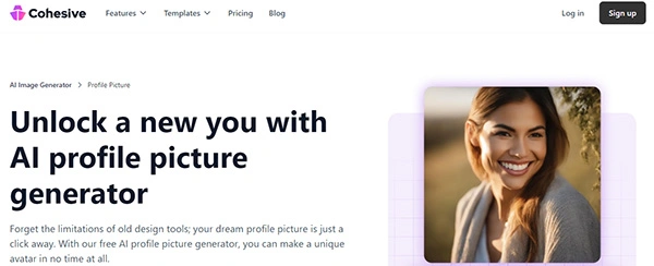 ساخت عکس پروفایل با هوش مصنوعی Cohesive
