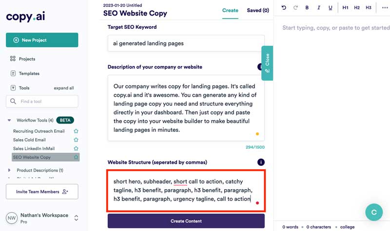 Copy.ai یکی از محبوبترین ابزارهای تولید محتوای هوش مصنوعی است